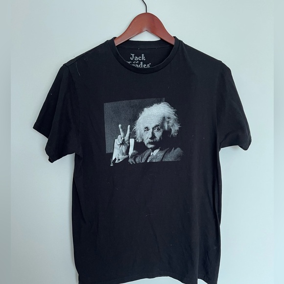 Black Einstein Graphic T-Shirt size medium - Picture 3 of 5